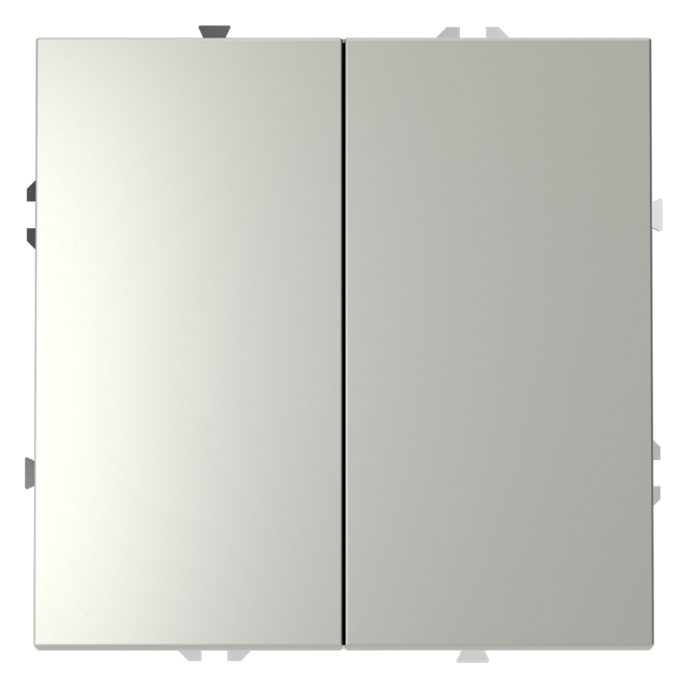 Проходной переключатель встраиваемый VOLTUM S70 двухклавишный 10А, (сталь) в строительном магазине