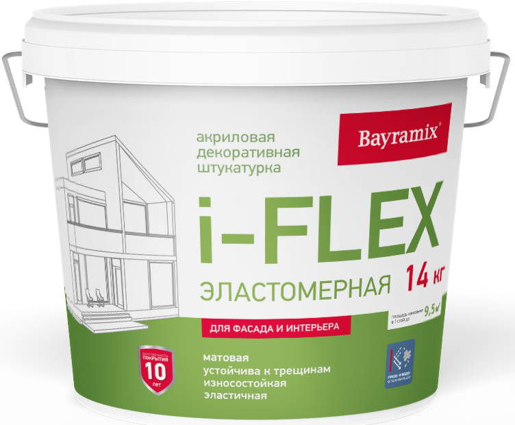 Декоративная штукатурка I-Flex акриловая 14кг