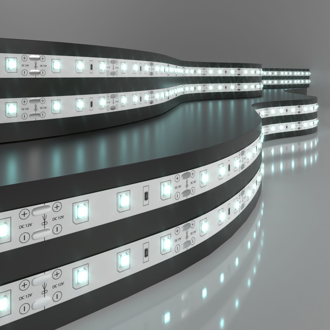 Светодиодная лента 12 В 4,8 Вт/м 60 Led/м 2835 IP20, холодный белый 6500К, 5 м Лента светодиодная 12V 4,8W 60Led 2835 IP20 холодный белый, 5м в строительном магазине