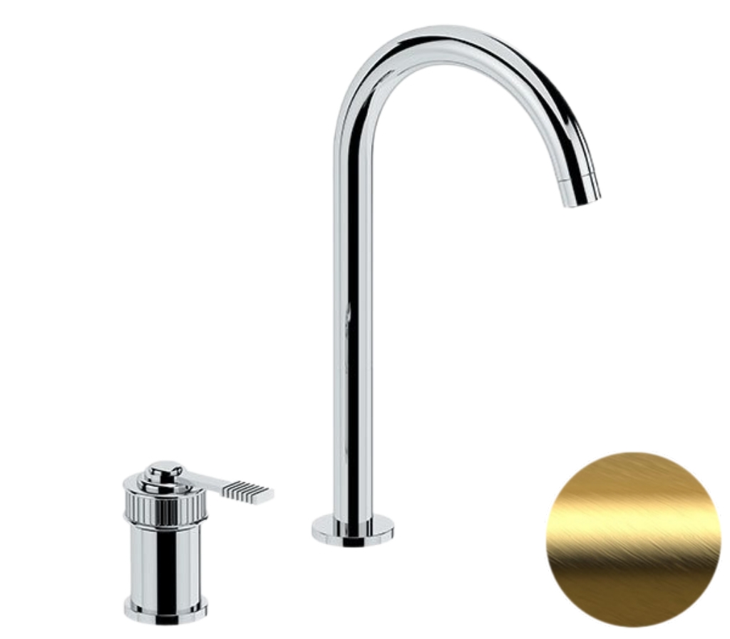 Смеситель для раковины Remer Atelier AL57LBG, золото брашированное в строительном магазине