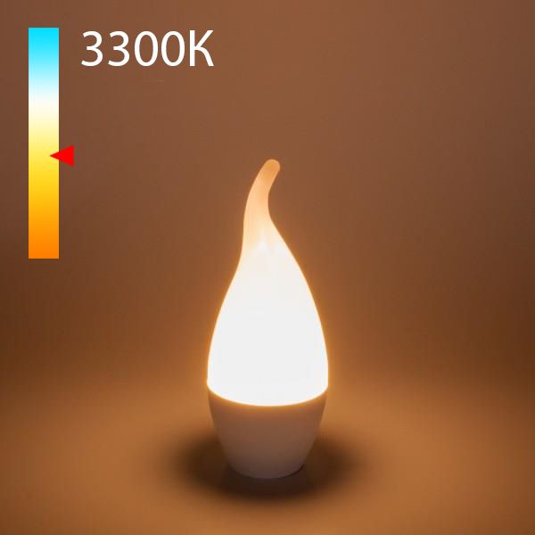 Светодиодная лампа "Свеча на ветру" CA37 8W 3300K E14 BLE1431 в строительном магазине