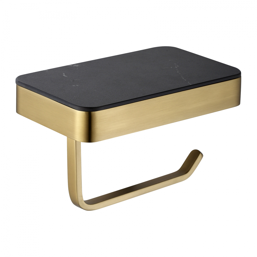 Бумагодержатель с полкой для телефона ABBER Westen AA1730G золото в строительном магазине