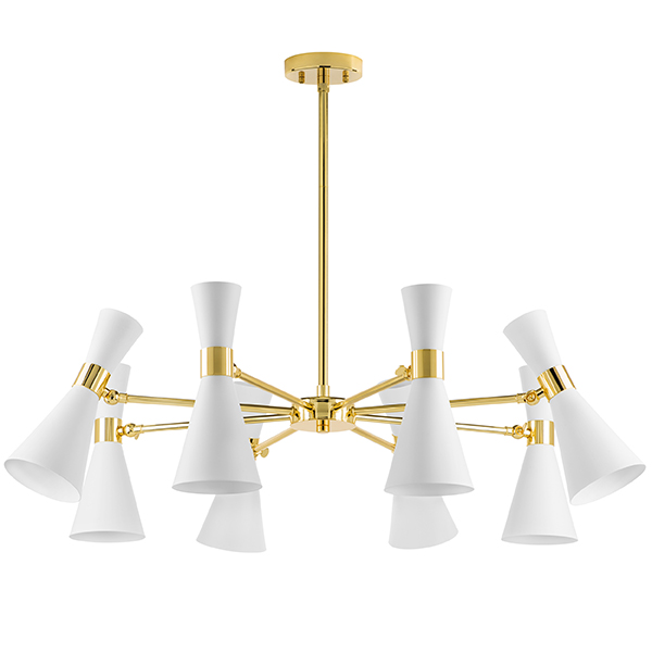 816086 Люстра DUMO 8х40W E14 БЕЛЫЙ МАТОВЫЙ/ЗОЛОТО в строительном магазине