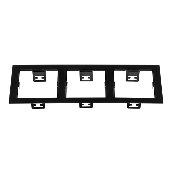 214537 Рамка DOMINO Triple QUADRO MR16 ЧЕРНЫЙ в строительном магазине