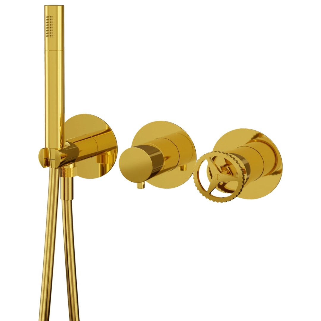 Смеситель для душа Remer Chrono CH97D2PDO, золото глянцевое в строительном магазине