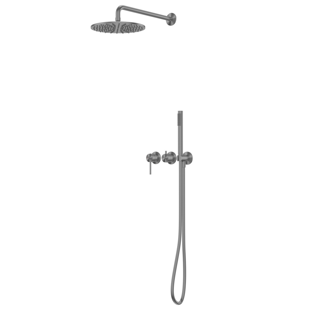 Душевая система ABBER Wasser Kreis 316 AF8118BGG скрытого монтажа без излива, оружейная сталь брашированная в строительном магазине