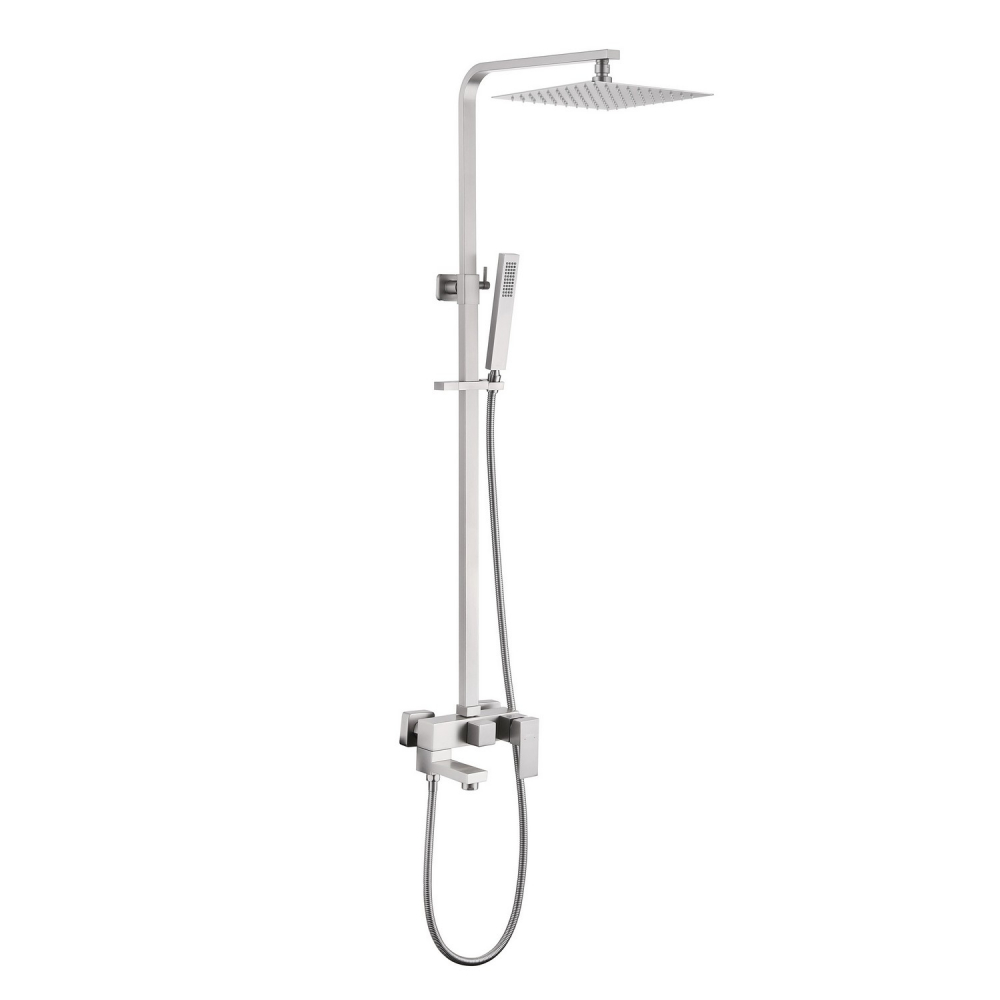 Душевая стойка ABBER Daheim AF8216SPL с изливом, сатин (250х250) в строительном магазине