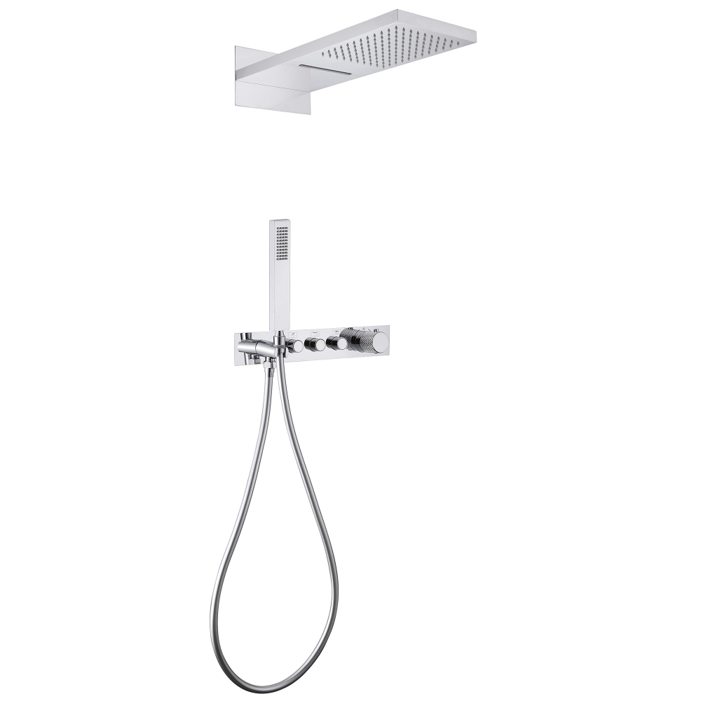 Душевая система ABBER Rund AF8752 скрытого монтажа без излива, термостат, хром в строительном магазине