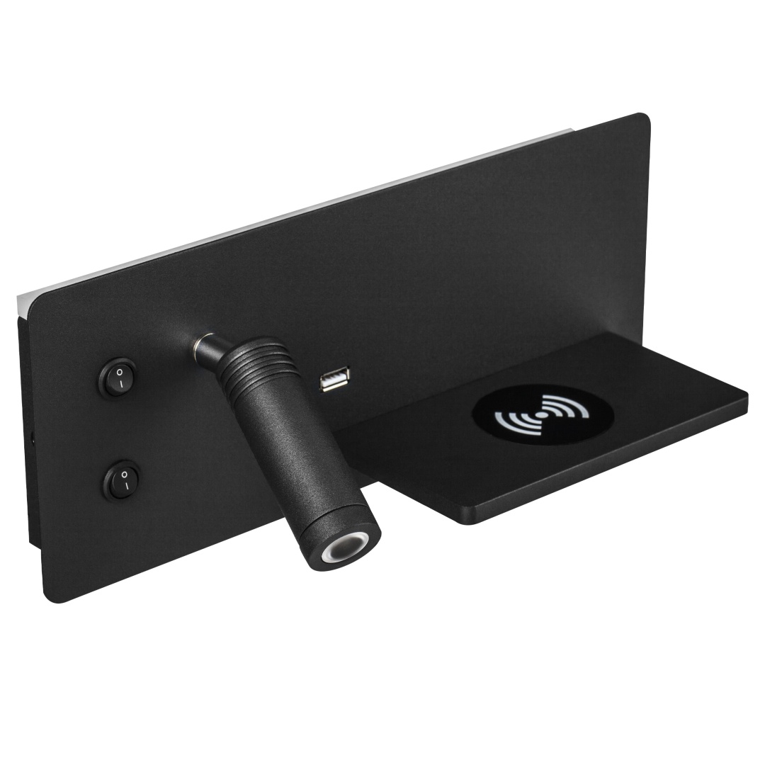 808557 Бра MURO 4,5W+3W LED 360LM+240LM ЧЕРНЫЙ 3000K в строительном магазине