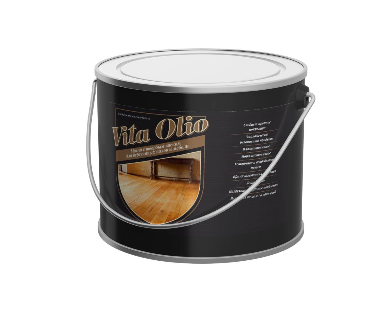Масло для деревянных полов VITA OLIO с твердым воском шелковисто-матовое 0,75л в строительном магазине