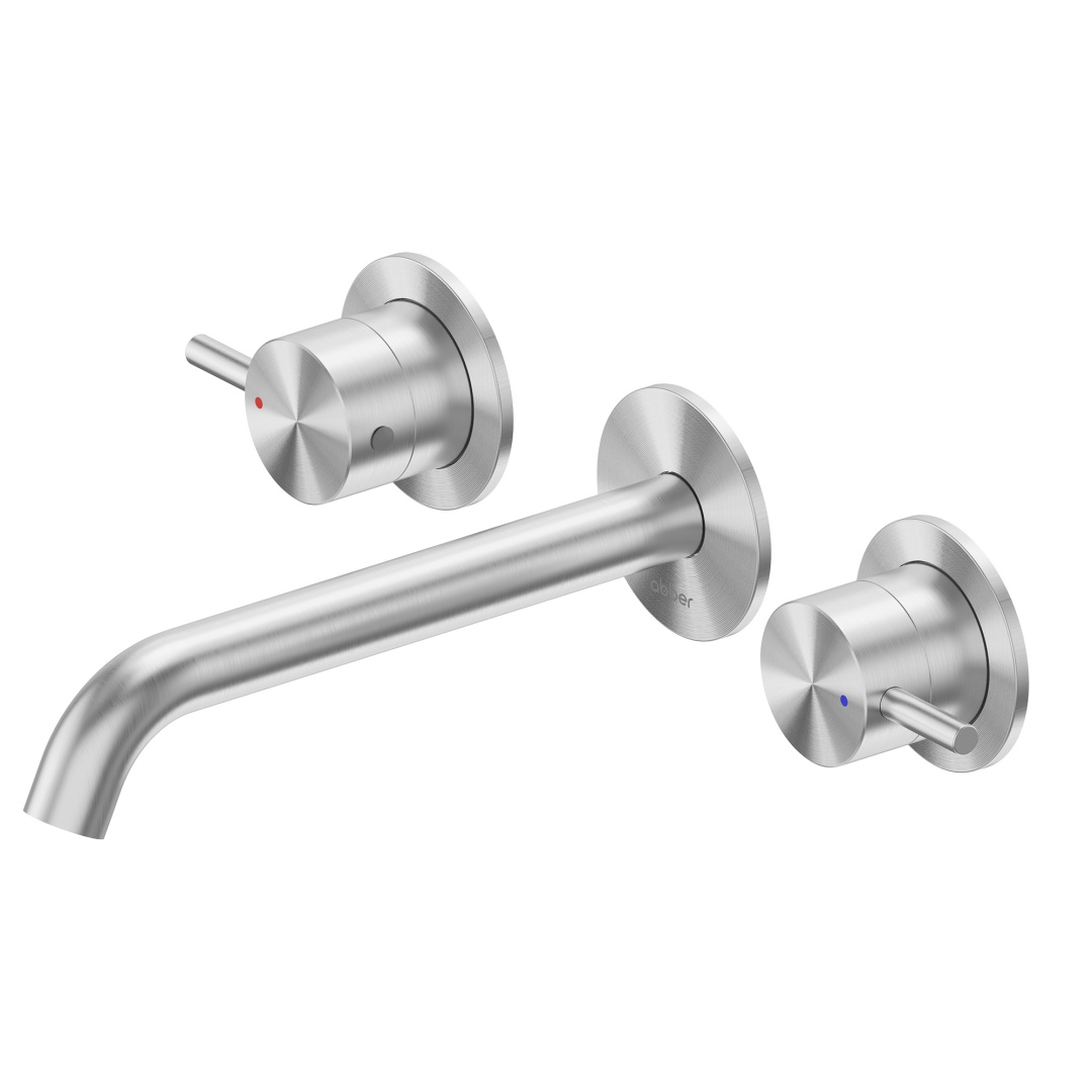 Смеситель ABBER Wasser Kreis 316 AF81123BST-L для раковины скрытого монтажа, сталь брашированная в строительном магазине