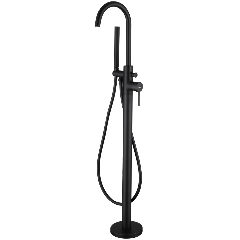 Смеситель ABBER Wasser Kreis AF8115B напольный для ванны, черный матовый в строительном магазине