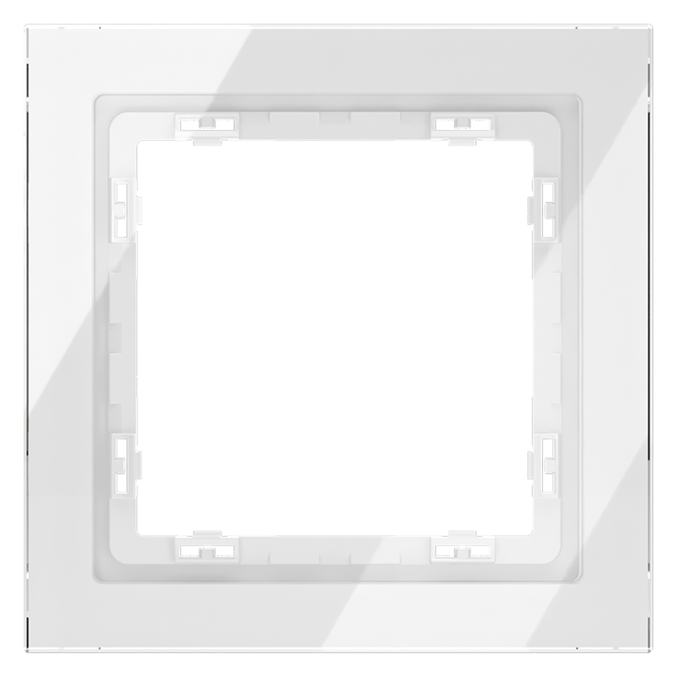 Рамка стеклянная VOLTUM S70 на 1 пост, (белый, стекло) в строительном магазине