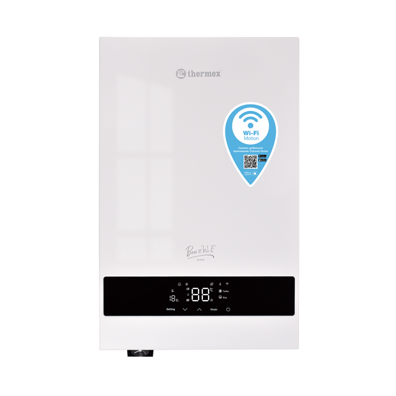 Электрический настенный котел THERMEX Boss 12 Wi-Fi (White) в строительном магазине