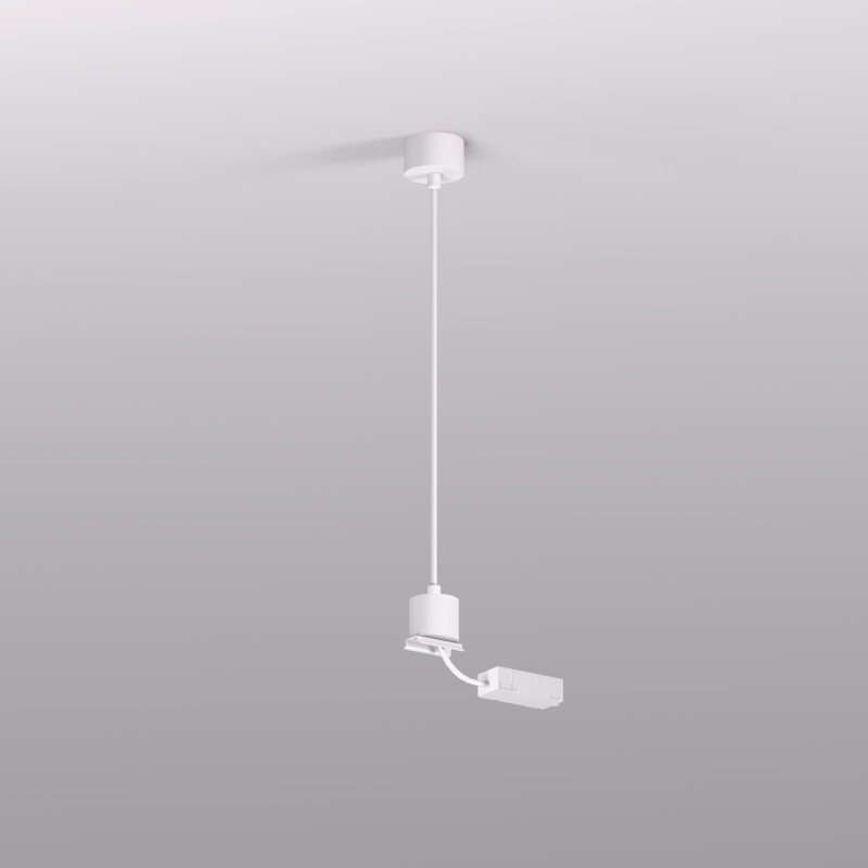 TR2124-WH Подвод питания для подвесного монтажа трека SMART BASE, АС 220-240V, IP20, 5м, белый, алюминий в строительном магазине