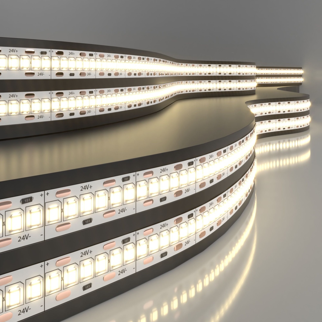 Светодиодная лента 24 В 24 Вт/м 240 Led/м 2835 IP20, теплый белый 3300K, 5 м Лента светодиодная 24V 24W 240Led 2835 IP20 тёплый белый, 5м в строительном магазине