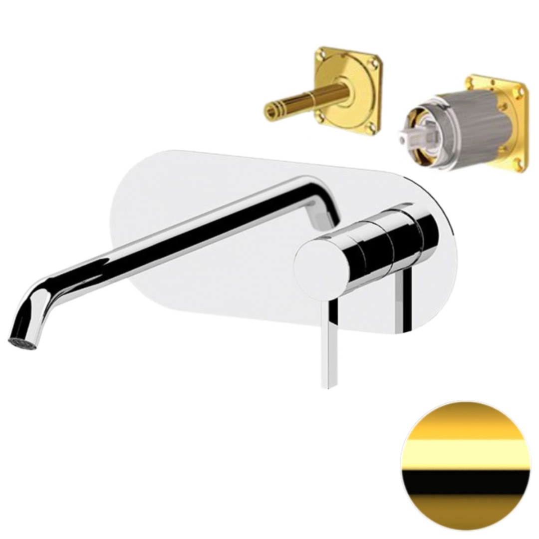 Смеситель для раковины Remer Metrica MC15KBDO, золото глянцевое в строительном магазине