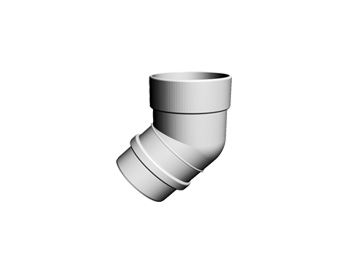 LUX Колено 45 гр Docke ПВХ Пломбир