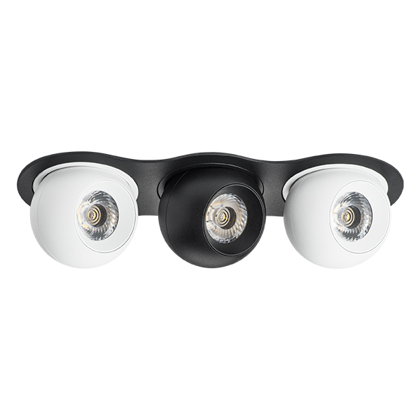 i637627262 Светильник INTERO LED 9W*3 850LM*3 24G ЧЕРНЫЙ/БЕЛЫЙ 3000K (217637+217062+217072+217062) в строительном магазине