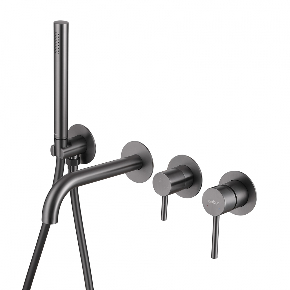 Смеситель ABBER Wasser Kreis AF8130NG для ванны скрытого монтажа, никель в строительном магазине