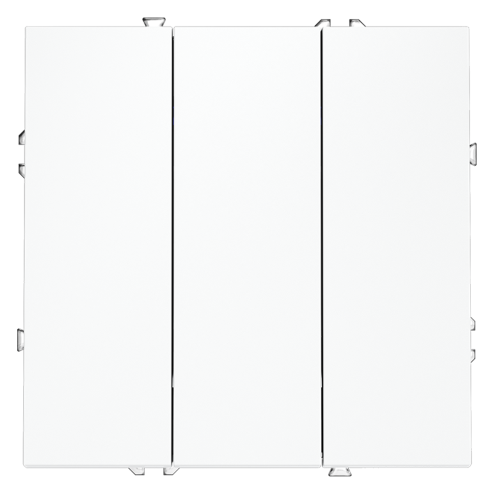 Выключатель встраиваемый VOLTUM S70 трехклавишный 10А, (белый матовый) в строительном магазине