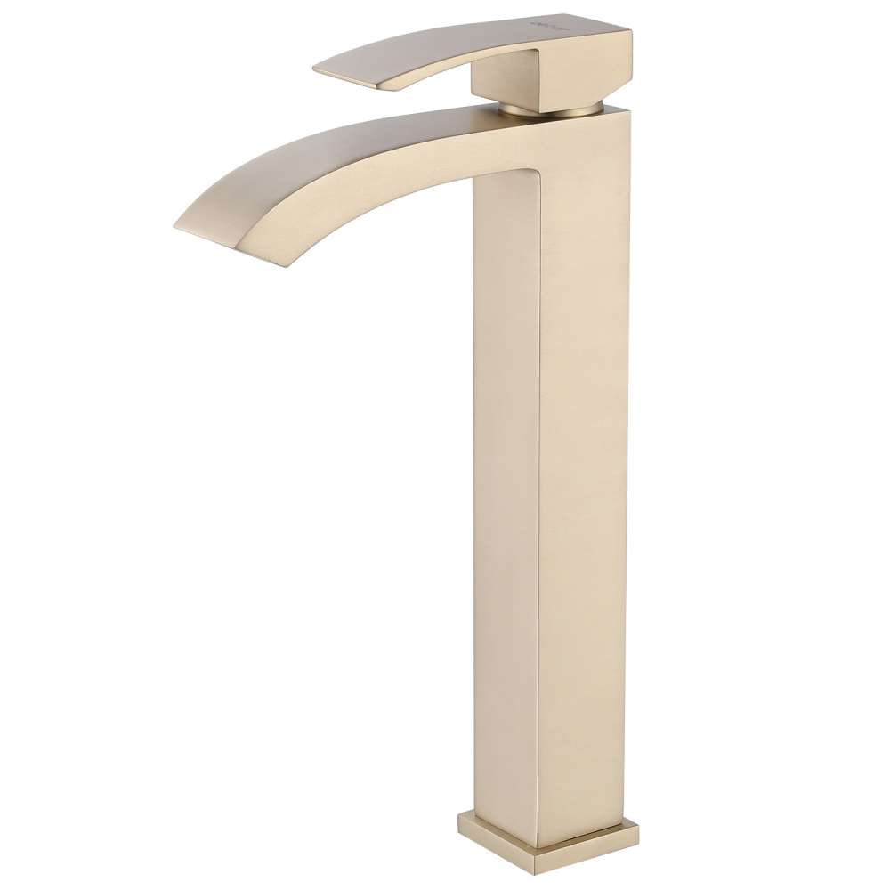 Смеситель ABBER Wasserfall AF8611G для накладной раковины, золото матовое в строительном магазине