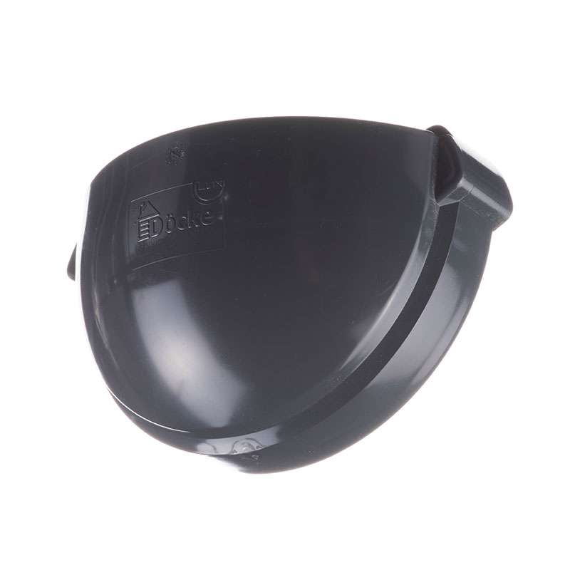 LUX Заглушка желоба универсальная Docke ПВХ Графит