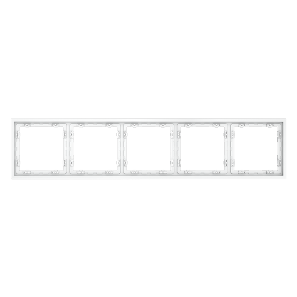 Рамка пластиковая VOLTUM S70 на 5 постов, (белый матовый) в строительном магазине