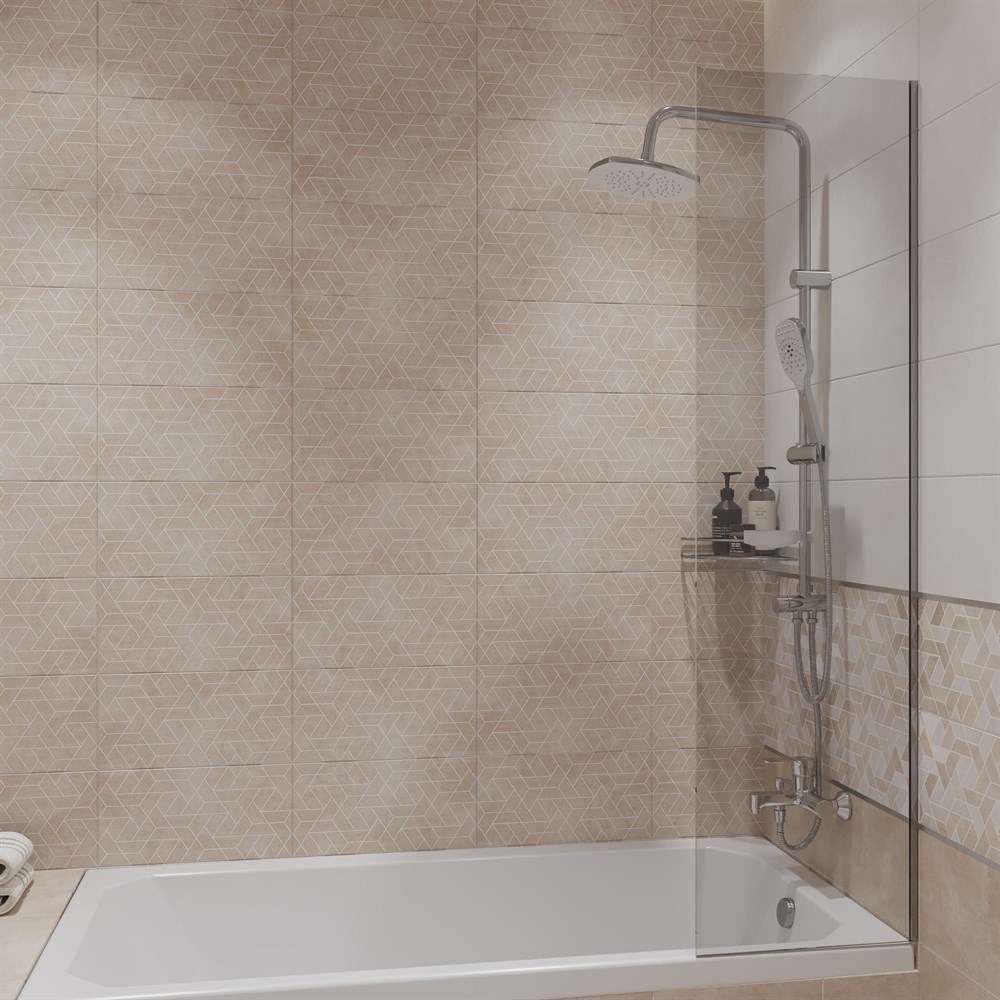 Шторка на ванну DIWO Ростов 4GW014 неподвижная, 40x150 556116 в строительном магазине