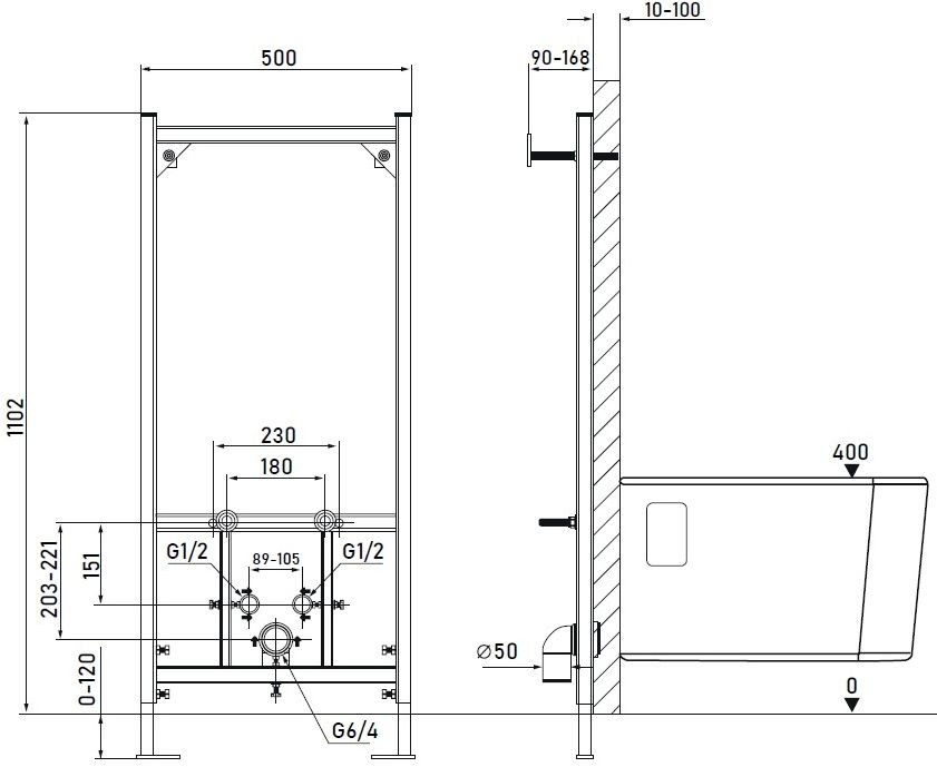 Инсталляция для биде Allen Brau Base 9.30001.20 в строительном магазине