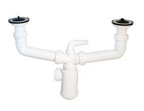 Сифон двойной с отводом McAlpine MRSK5 в строительном магазине
