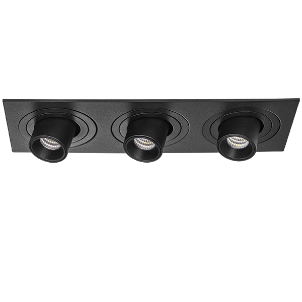 i537172 Светильник INTERO TUBO LED 7W*3 360LM*3 60G ЧЕРНЫЙ 3000K (217537+217172+217172+217172) в строительном магазине