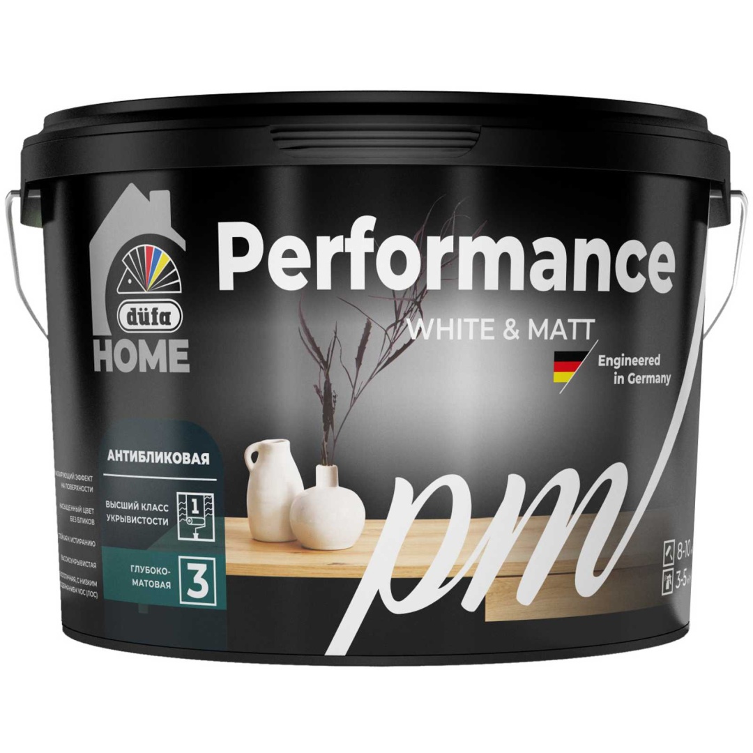 Краска Dufa Home Performance Matt антибликовая интерьерная 2,5л в строительном магазине
