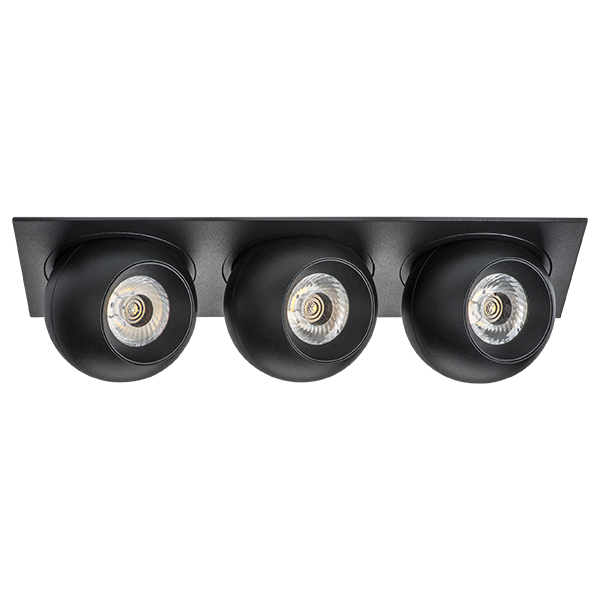 i537727272 Светильник INTERO LED 9W*3 850LM*3 24G ЧЕРНЫЙ 3000K (217537+217072+217072+217072) в строительном магазине