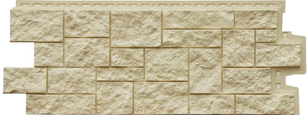 Фасадная панель Grand Line Classic Дикий камень Бежевый