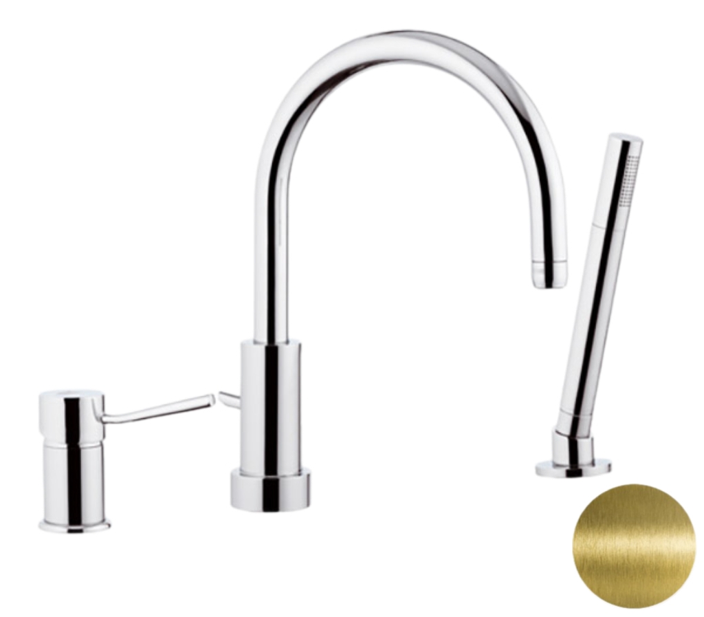 Смеситель для ванны Remer Minimal N072VO, состаренная латунь в строительном магазине