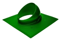 Krovent Base-VT 125-150 основание вентиляционной трубы под ГЧ зеленый (RAL 6005)