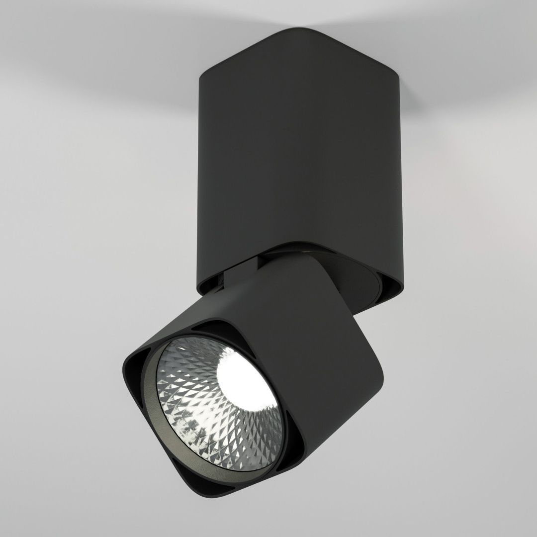 Светильник потолочный поворотный светодиодный Cubus 10W 4000K чёрный 25043/LED в строительном магазине