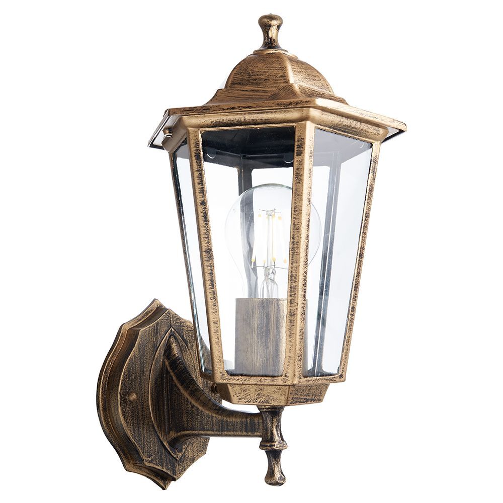 Светильник садово-парковый Feron 6101/PL6101 шестигранный на стену вверх 60W E27 230V в строительном магазине