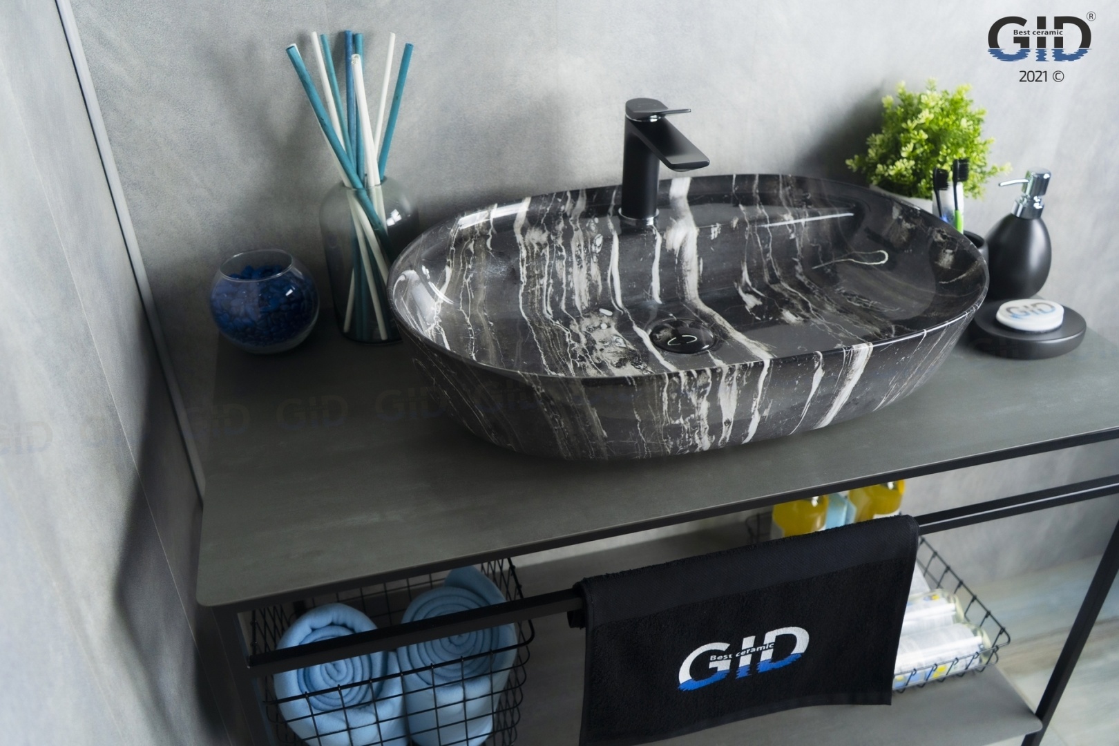 Раковина Gid Bs1346 54466 накладная под камень глянцевая 61x41x14 в строительном магазине