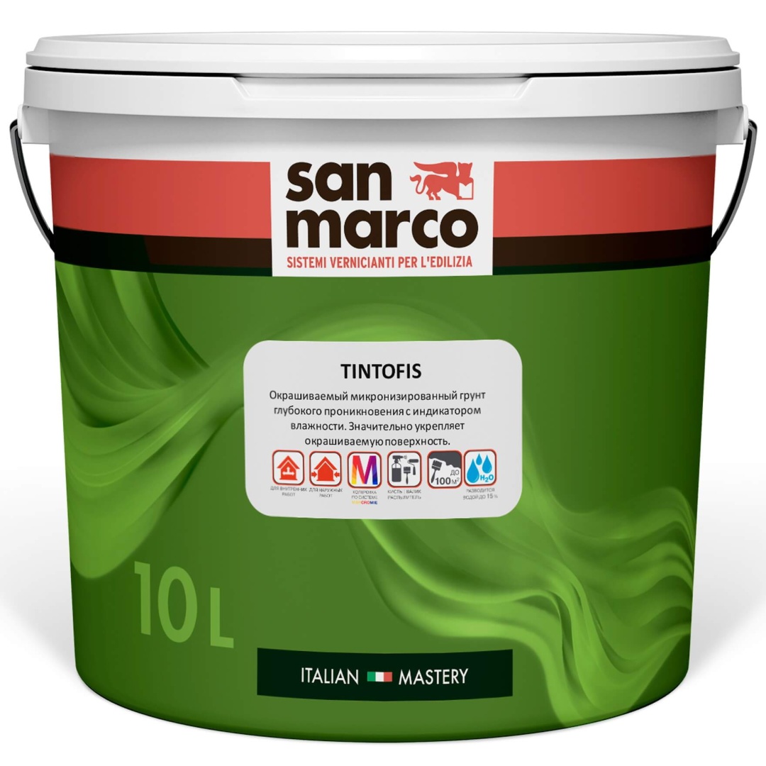 Грунтовка САН МАРКО Тинтофис (SAN MARCO Tintofis) окрашивающая 10л