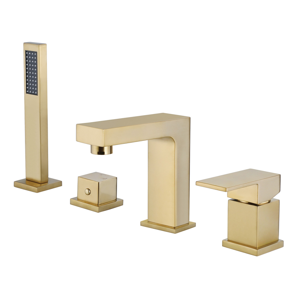 Смеситель ABBER Daheim AF8213G на борт ванны, золото матовое в строительном магазине