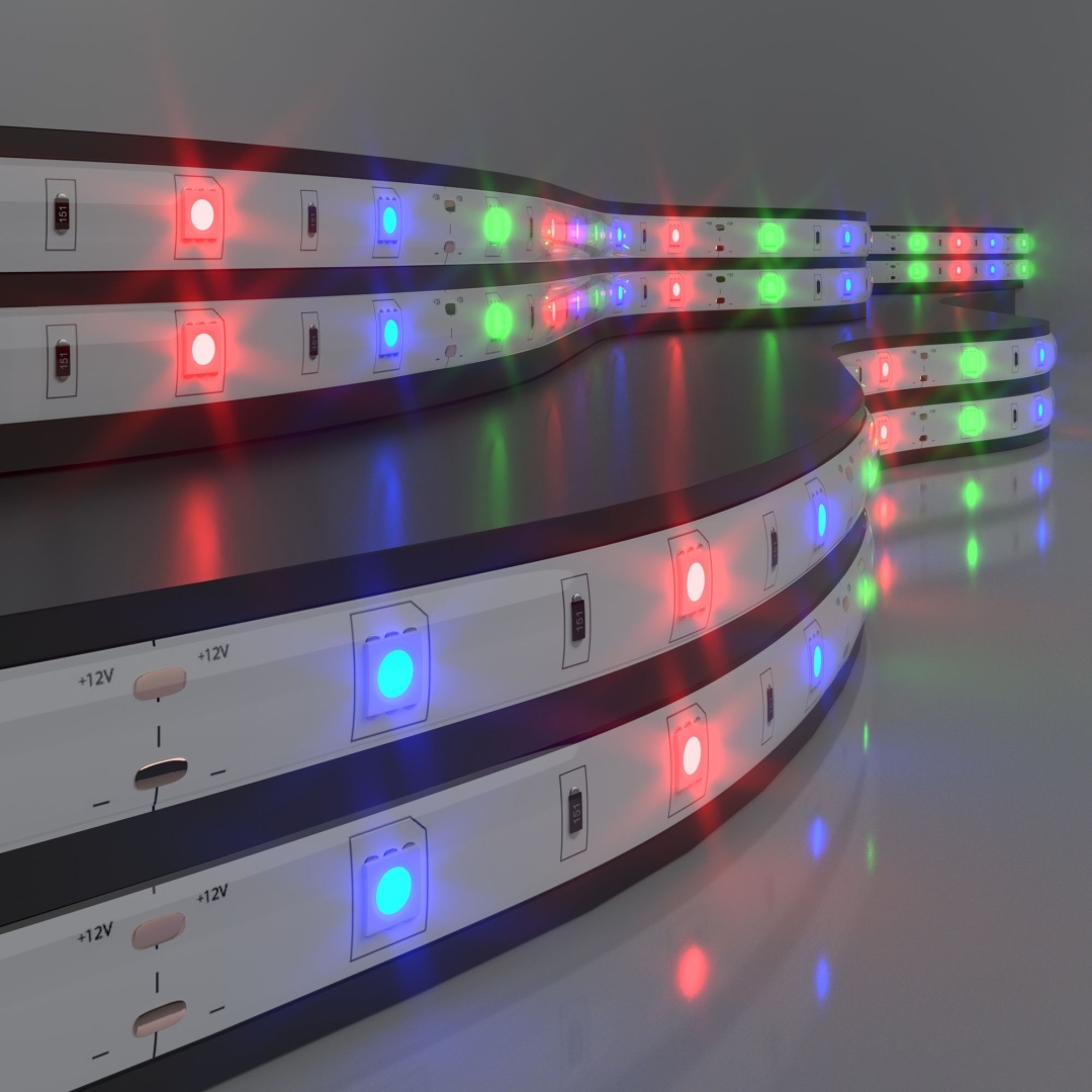 Светодиодная лента 12 В 7,2 Вт/м 30 Led/м 5050 IP65, мультиколор, 5 м Лента светодиодная 12V 7,2W 30Led 5050 IP65 RGB, 5м в строительном магазине