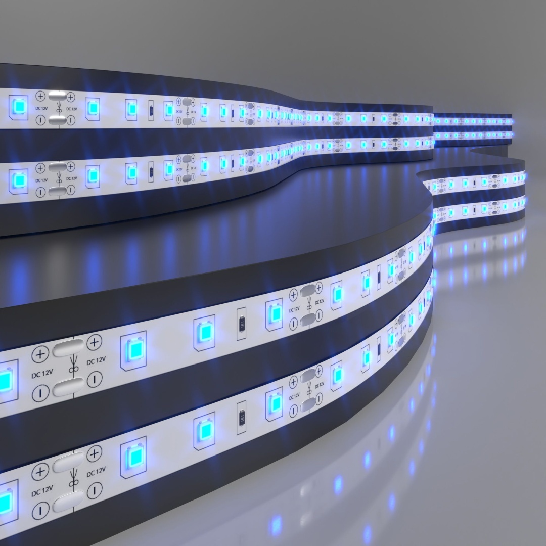 Светодиодная лента 12 В 4.8 Вт/м 60 Led/м 2835 IP65, синий, 5 м Лента светодиодная 12V 4,8W 60Led 2835 IP65 синий, 5м в строительном магазине