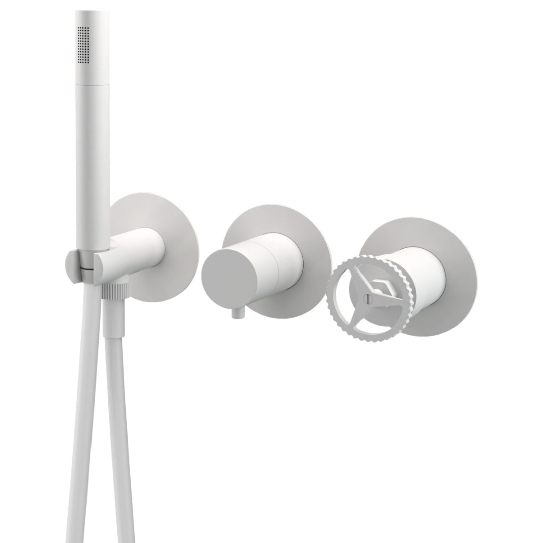 Смеситель для душа Remer Chrono CH97D2PBO, белый матовый в строительном магазине