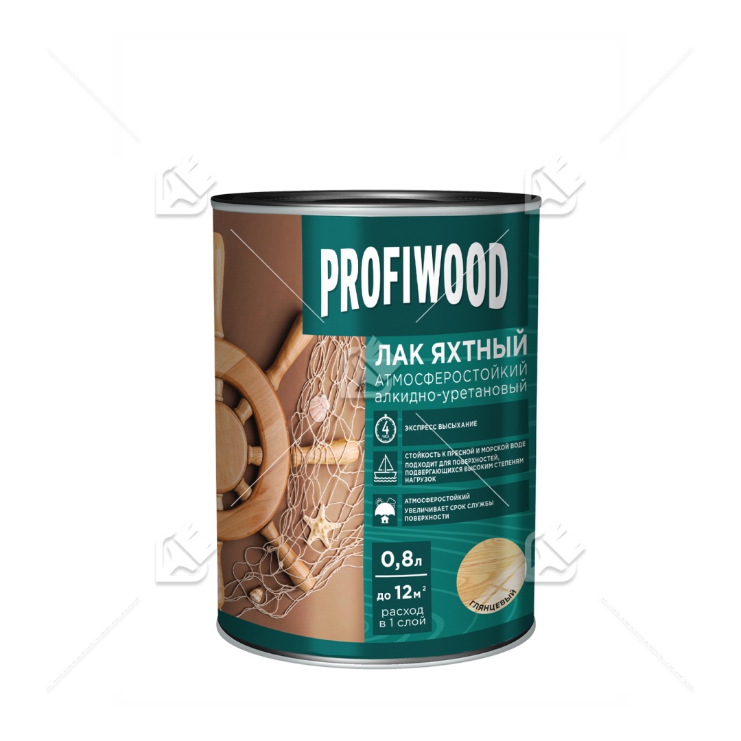 Лак яхтный Profiwood алкидно-уретановый глянцевый 0,8 л в строительном магазине