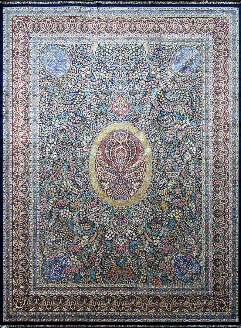 Авторский ковер 5516 DARK BLUE BURGANDY RED в строительном магазине