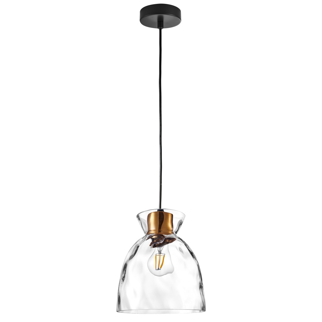 806110 Подвес NUBELLA 1х12W (led) E27 ЧЕРНЫЙ/БРОНЗА/ПРОЗРАЧНЫЙ в строительном магазине