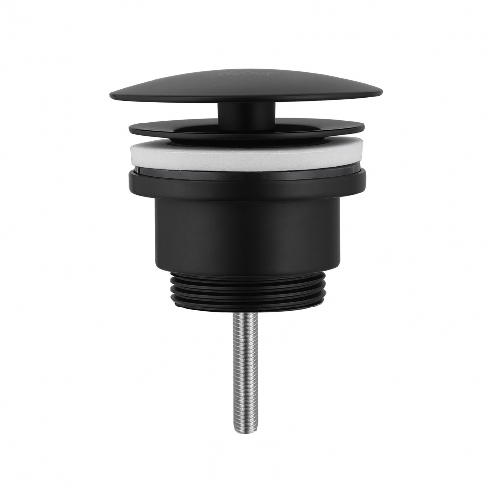 Донный клапан ABBER AF0012B без перелива, фиксированный, черный матовый в строительном магазине