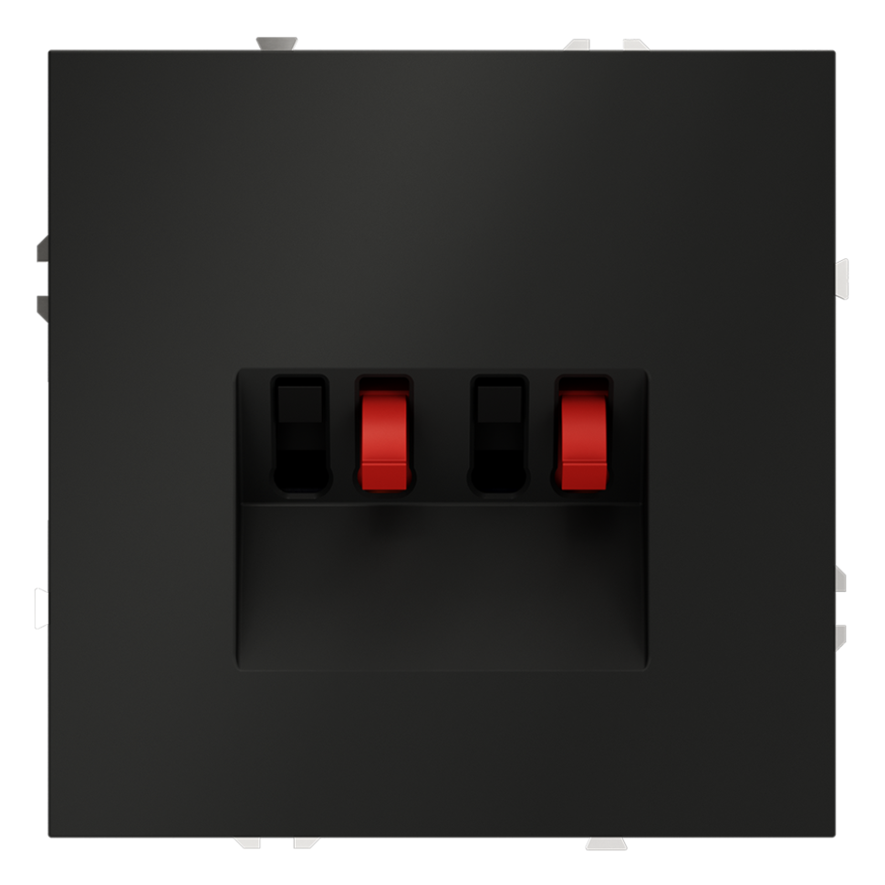 Розетка акустическая встраиваемая VOLTUM S70 4-местная, (черный матовый) в строительном магазине